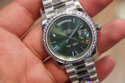 Clean Rolex DayDate Olive Dial - حبة واحدة في العراق كلين طبق الأصل