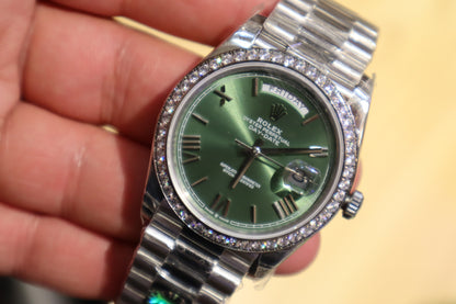 Clean Rolex DayDate Olive Dial - حبة واحدة في العراق كلين طبق الأصل