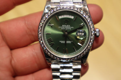 Clean Rolex DayDate Olive Dial - حبة واحدة في العراق كلين طبق الأصل