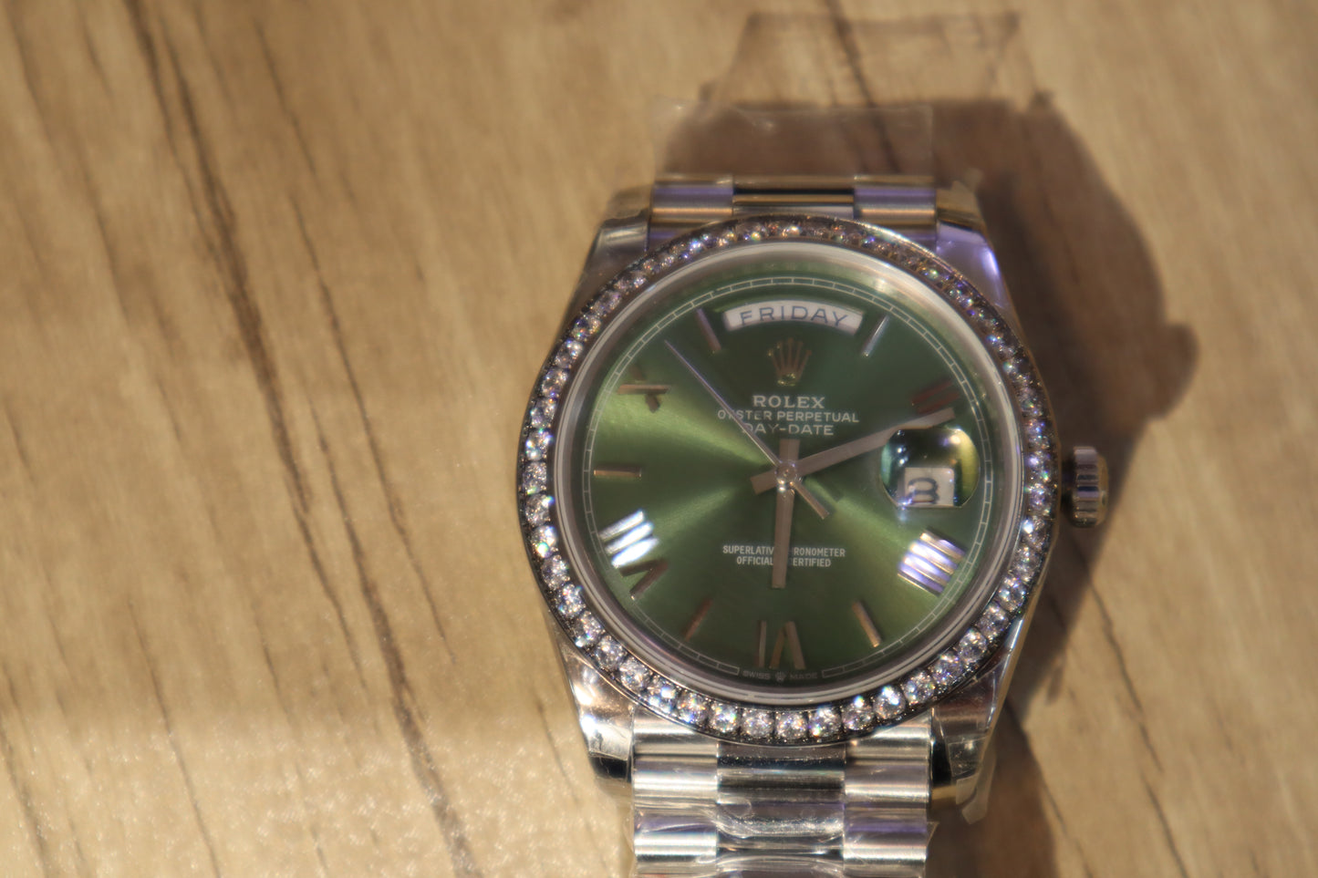 Clean Rolex DayDate Olive Dial - حبة واحدة في العراق كلين طبق الأصل