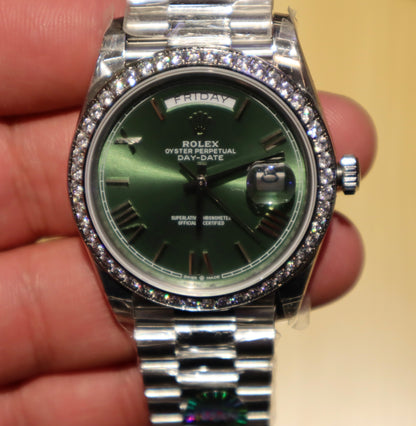 Clean Rolex DayDate Olive Dial - حبة واحدة في العراق كلين طبق الأصل
