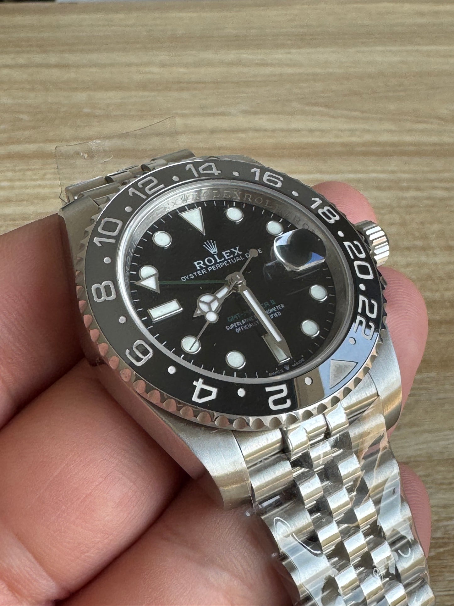 رولكس جي ام تي ماستر - كلين طبق الاصل ماكينة سويسري - ستراب جوبلي حبة واحدة