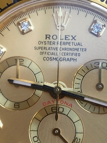 رولكس دايتونا يالو جولد ذهب اصفر مينا ذهبي ارقام الماس - كلين طبق ال- ماكينة سويسري كوزموجراف طبق الاصل
