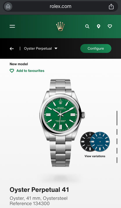Rolex Oyster Perpetual 41 - الساعة اعلى جودة موجودة طبق الاصل بكامل التفاصيل رقم تسلسلي حقيقي و متكينة متطابقة