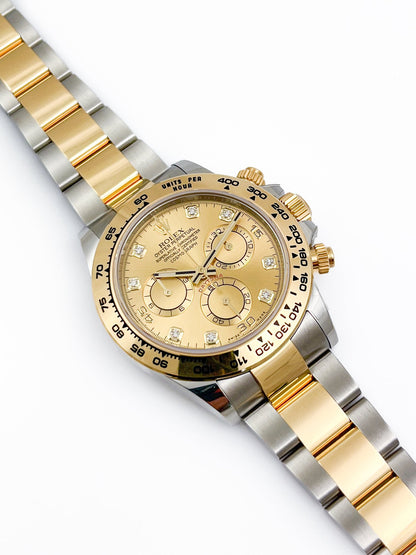 40 mm رولكس دايتونا ستيل وذهب بقرص ذهبي بالكامل