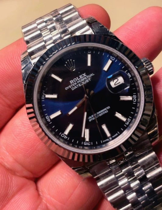 رولكس دايت جست كلين جوبلي ستراب- الساعة الان في عمان - السعر بالاردني ٦٠٠ دينار