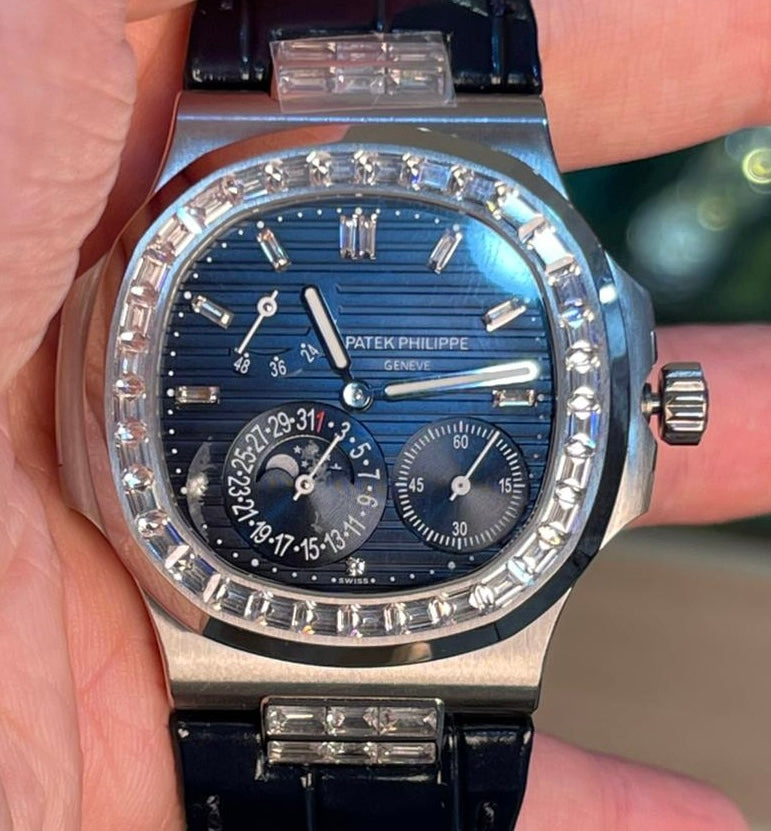 باتيك فيليب 5712 كلين طبق الأصل لا تميز عن الأصلية- ستراب نيلي