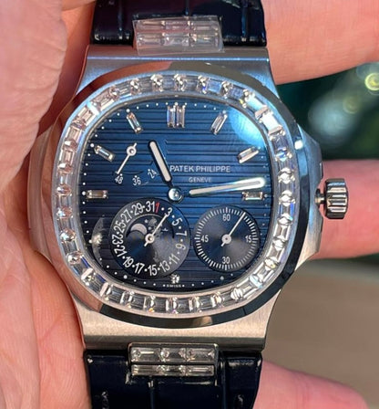 باتيك فيليب 5712 كلين طبق الأصل لا تميز عن الأصلية- ستراب نيلي