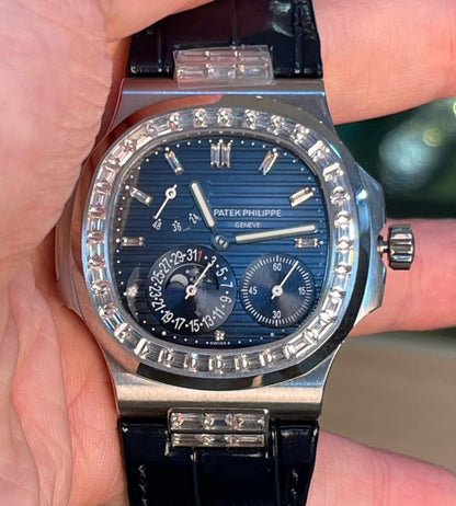 باتيك فيليب 5712 كلين طبق الأصل لا تميز عن الأصلية- ستراب نيلي