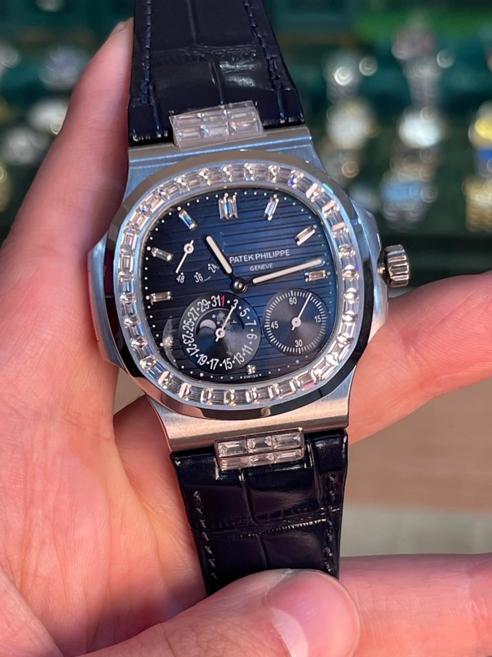 باتيك فيليب 5712 كلين طبق الأصل لا تميز عن الأصلية- ستراب نيلي