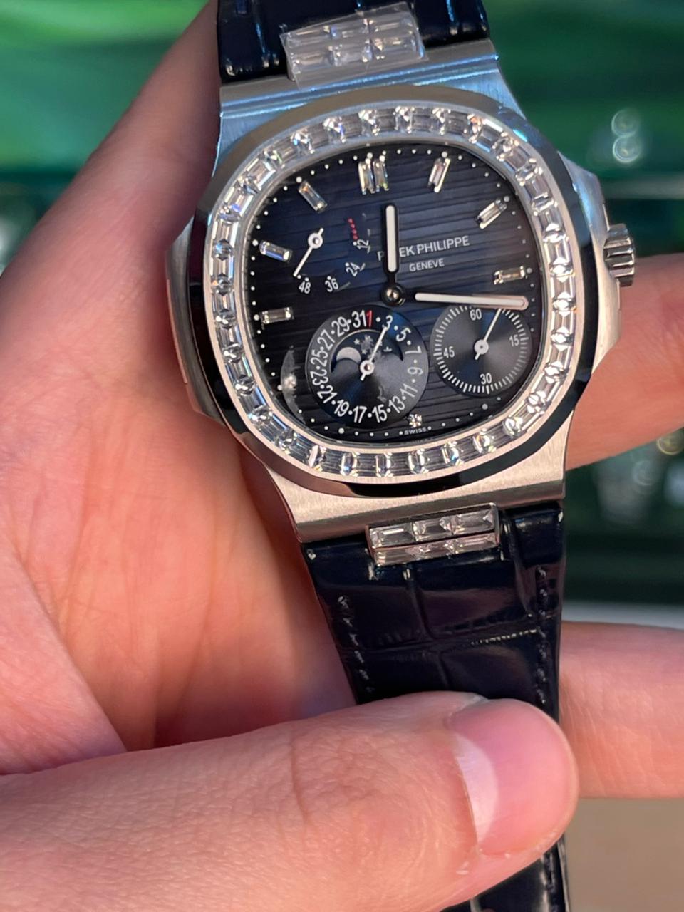 باتيك فيليب 5712 كلين طبق الأصل لا تميز عن الأصلية- ستراب نيلي