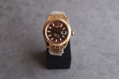 42 mm السعر بالاردني ٣٠٠ دينار رولكس سكاي دولر روز جولد سوبر كواليتي