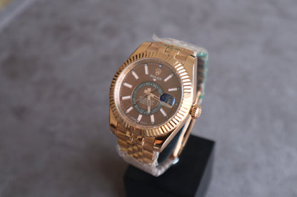 42 mm السعر بالاردني ٣٠٠ دينار رولكس سكاي دولر روز جولد سوبر كواليتي