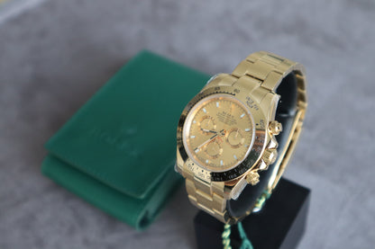 رولكس دايتونا فل جولد  - الأعلى طلباً جودة الساعة مطابقه تماما - كلين-