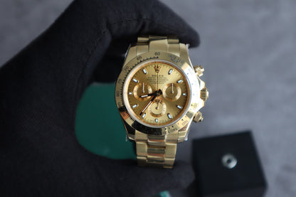 رولكس دايتونا فل جولد  - الأعلى طلباً جودة الساعة مطابقه تماما - كلين-