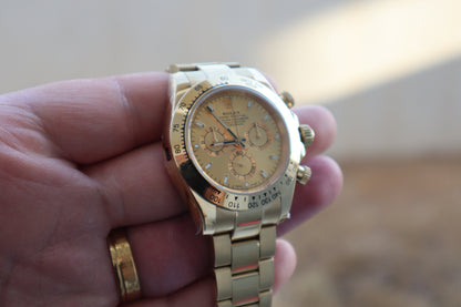 رولكس دايتونا فل جولد  - الأعلى طلباً جودة الساعة مطابقه تماما - كلين-