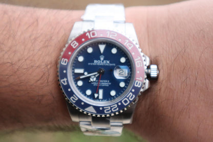 قطعة نادر جداً تلقاها - رولكس ببسي اويستر مينا نيلي كلين