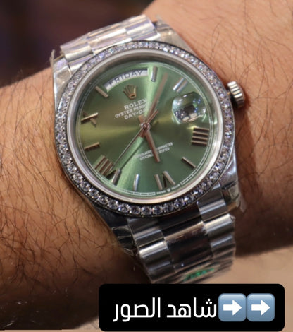 Clean Rolex DayDate Olive Dial - حبة واحدة في العراق كلين طبق الأصل