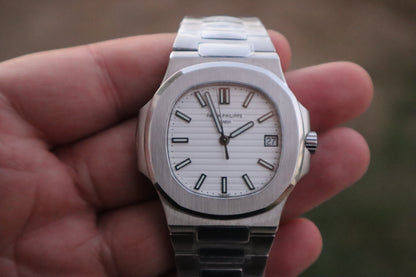 باتيك فيليب نوتلس ٥٧١١ مينا ابيض - كلين اعلى جودة