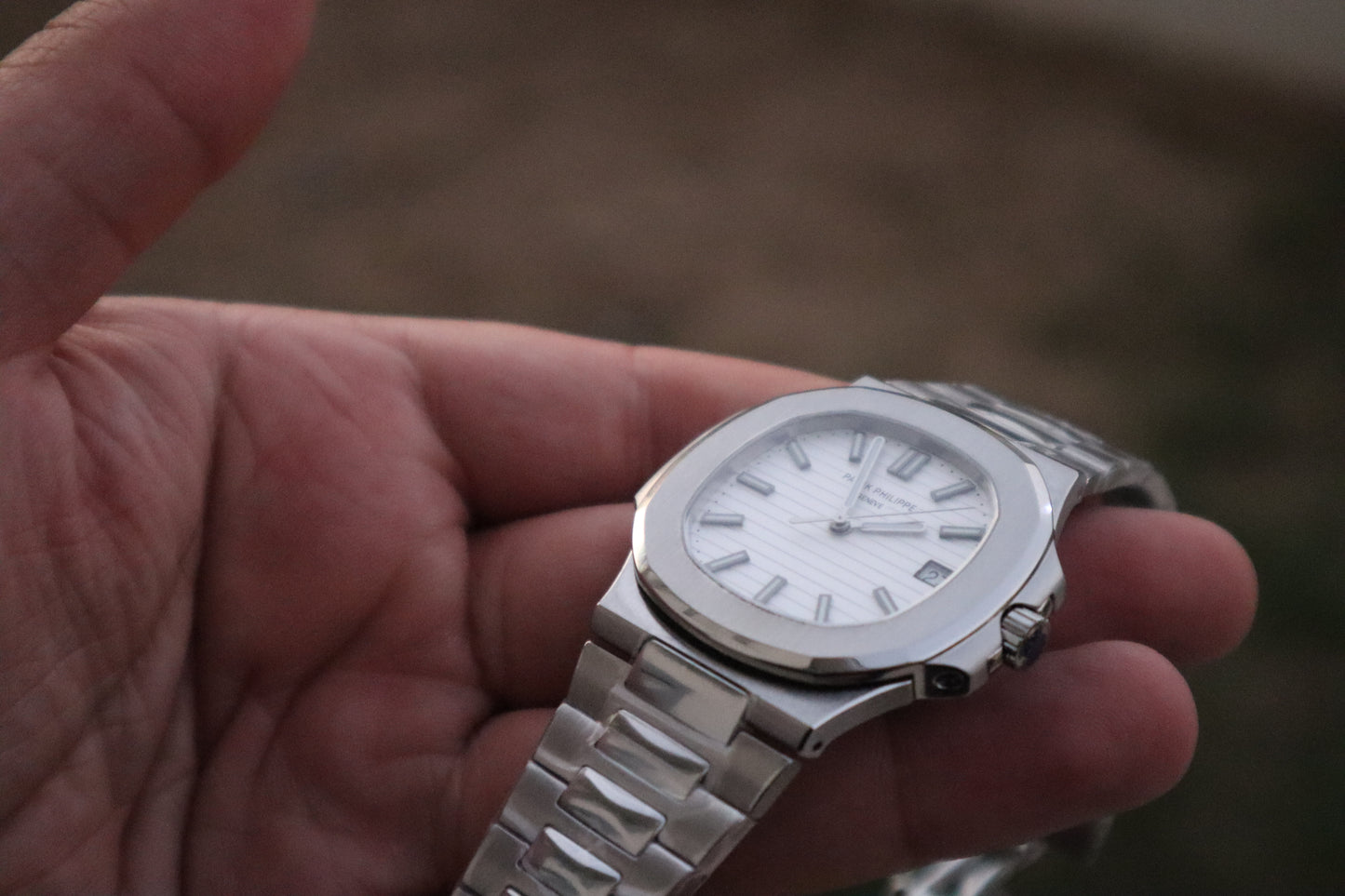 باتيك فيليب نوتلس ٥٧١١ مينا ابيض - كلين اعلى جودة