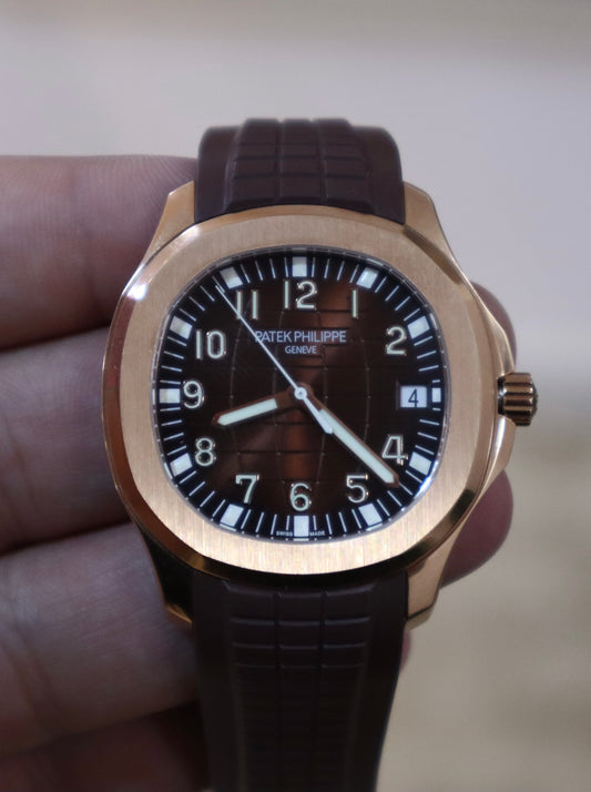 باتيك فيليب اكوا نوت روز جولد - ستراب بني و مينا مينا اومبريه - كلين اقوى كواليتي