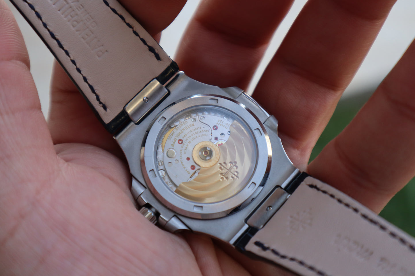 باتيك فيليب نوتلس ليثر ستراب نيلي - الترا ماتش طبق الأصل