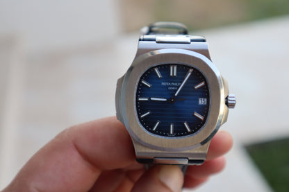 باتيك فيليب نوتلس ليثر ستراب نيلي - الترا ماتش طبق الأصل