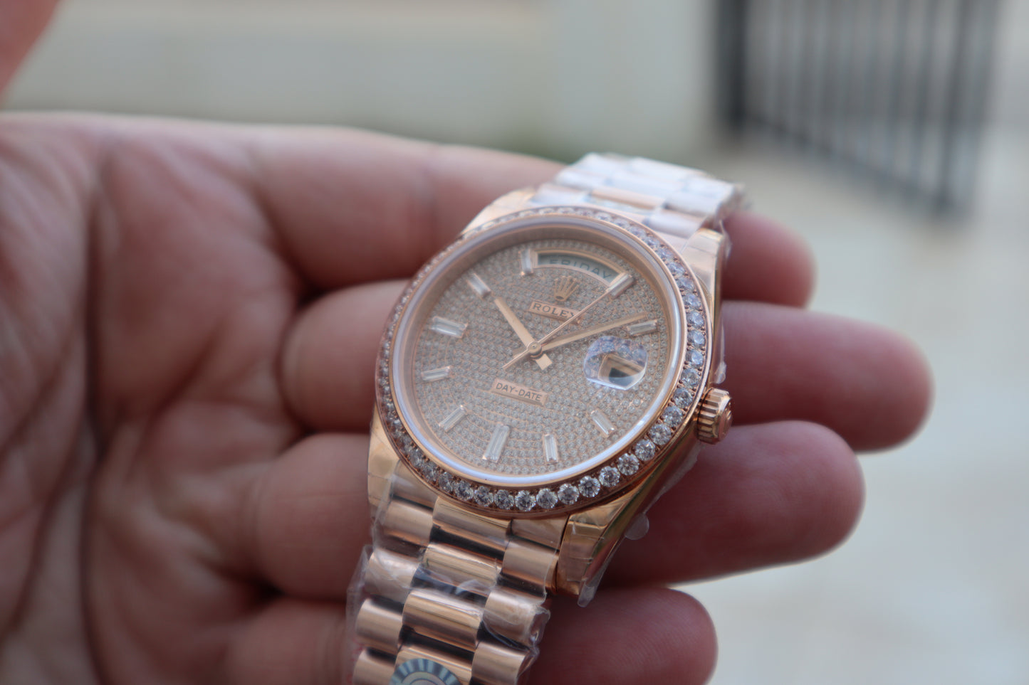 رولكس داي ديت باق دايال - روز جولد كلين