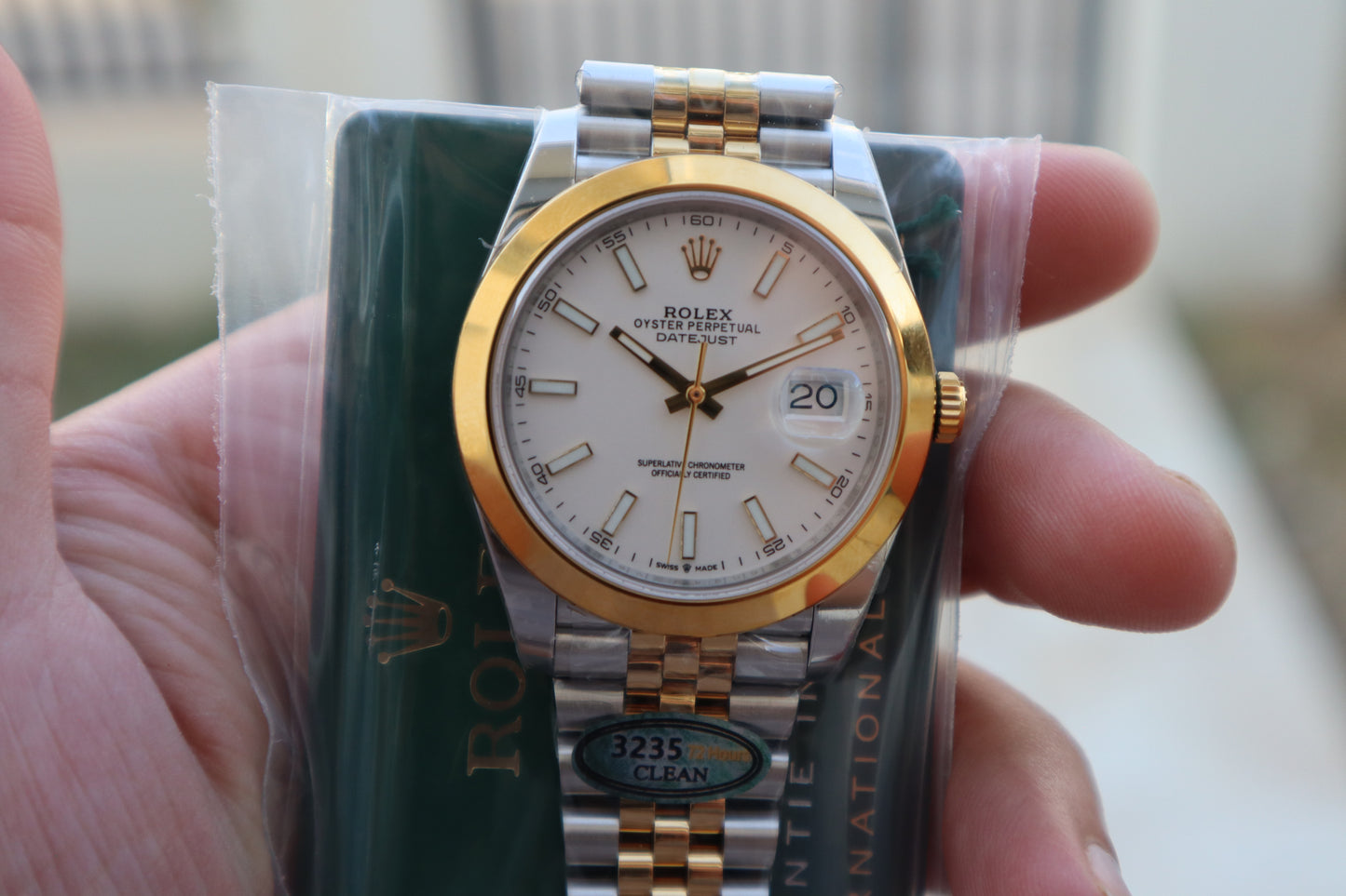 رولكس دايت جست تو تون مينا ابيض - كلين مع سيريال حقيقي