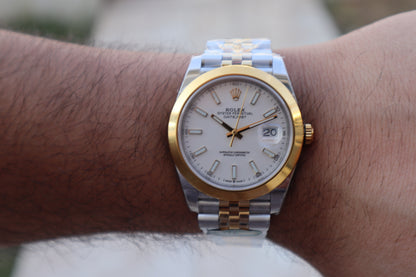 رولكس دايت جست تو تون مينا ابيض - كلين مع سيريال حقيقي