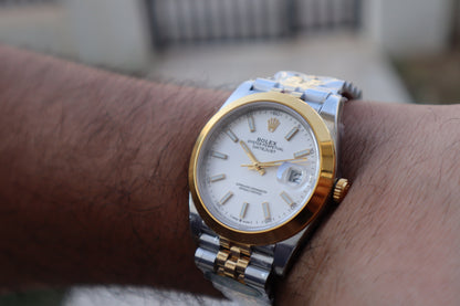 رولكس دايت جست تو تون مينا ابيض - كلين مع سيريال حقيقي