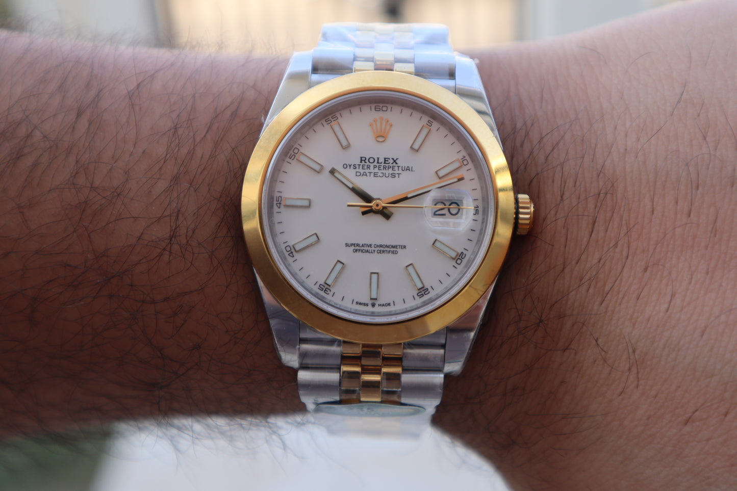 رولكس دايت جست تو تون مينا ابيض - كلين مع سيريال حقيقي