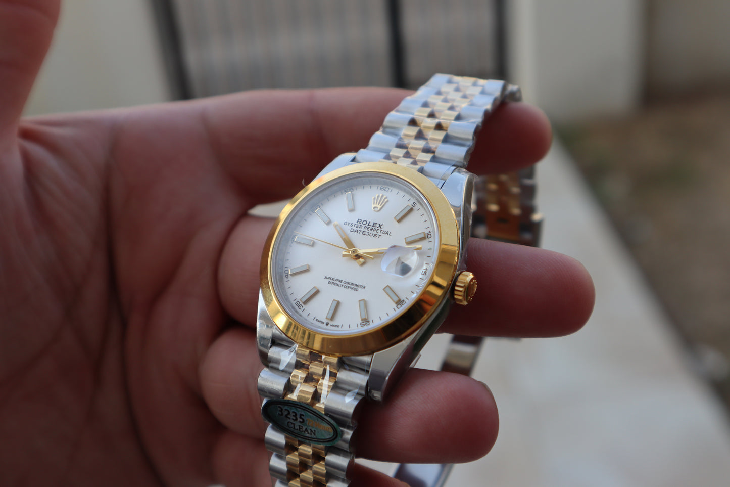 رولكس دايت جست تو تون مينا ابيض - كلين مع سيريال حقيقي