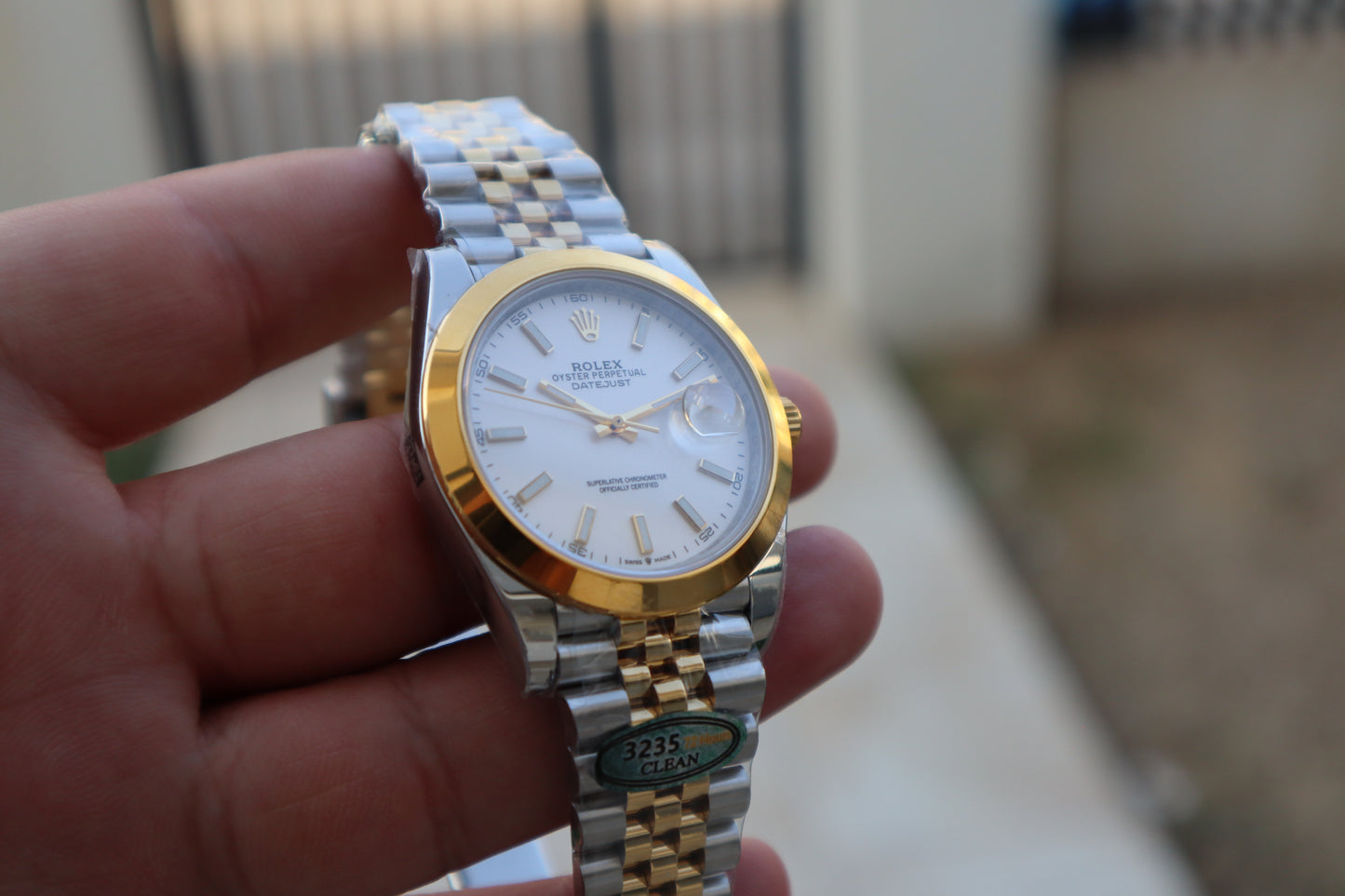 رولكس دايت جست تو تون مينا ابيض - كلين مع سيريال حقيقي