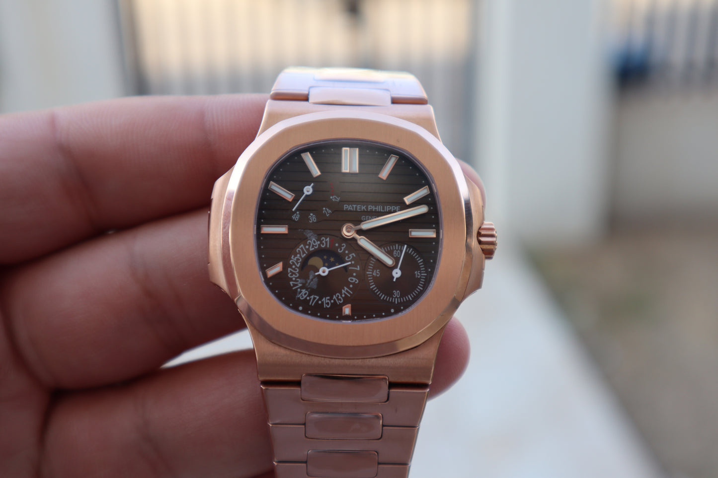 باتيك فيليب نوتلس 5712 روز جولد - كلين طبق الأصل فينيشنج عال جدا