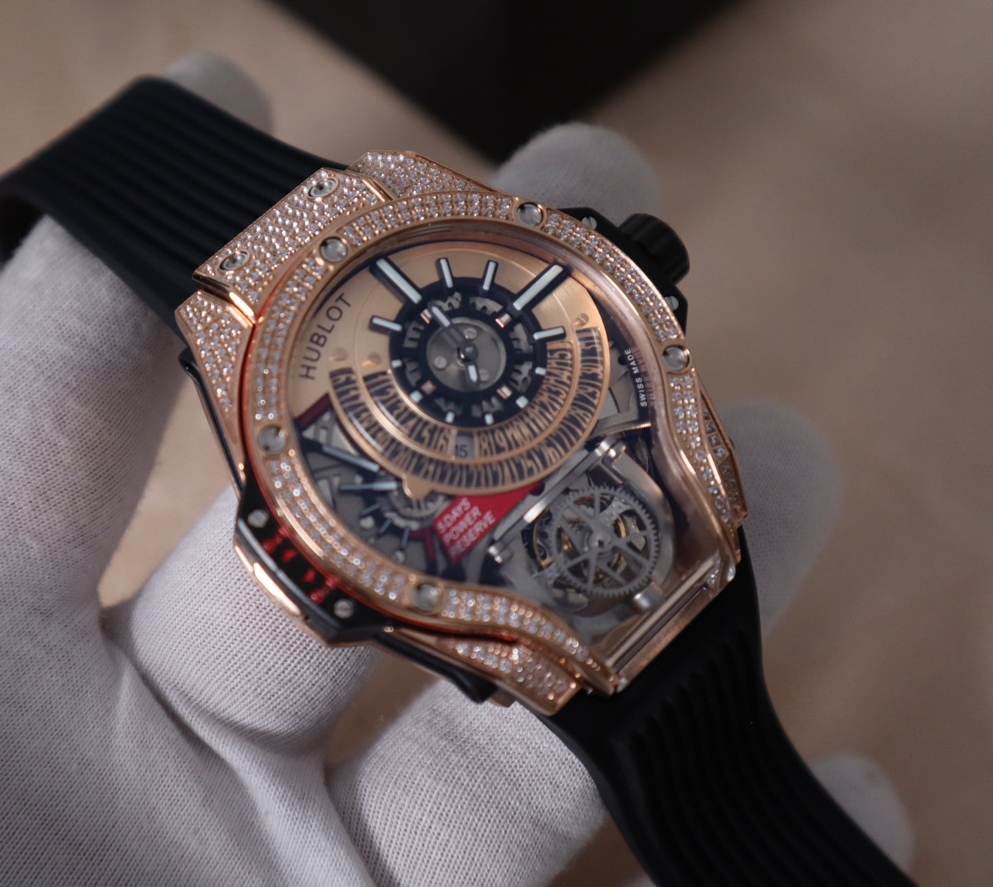Hublot BIGBANG mp-13 tourbillon RoseGold - هبلوت بيجبانج روزجولد كلين