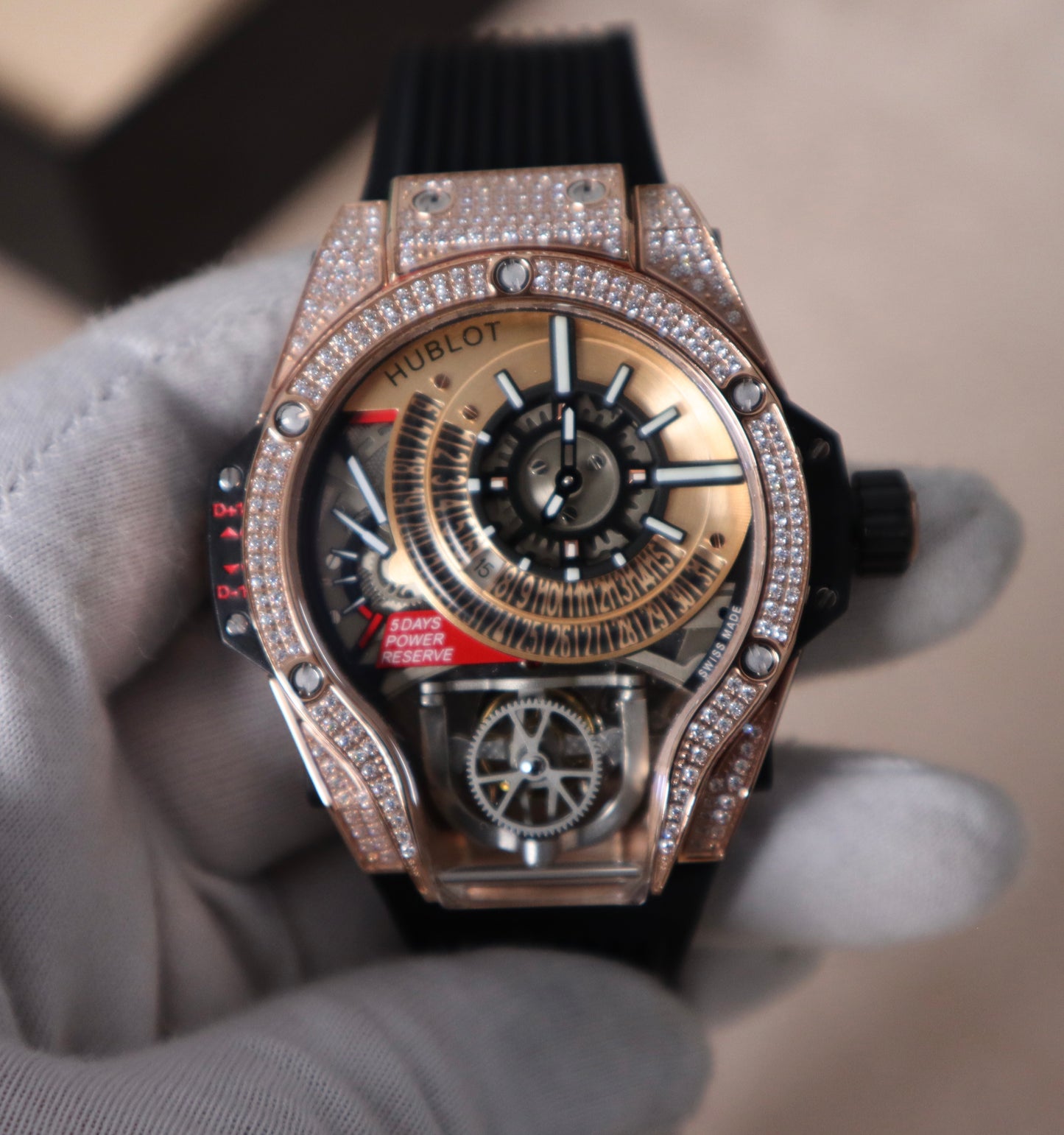 Hublot BIGBANG mp-13 tourbillon RoseGold - هبلوت بيجبانج روزجولد كلين
