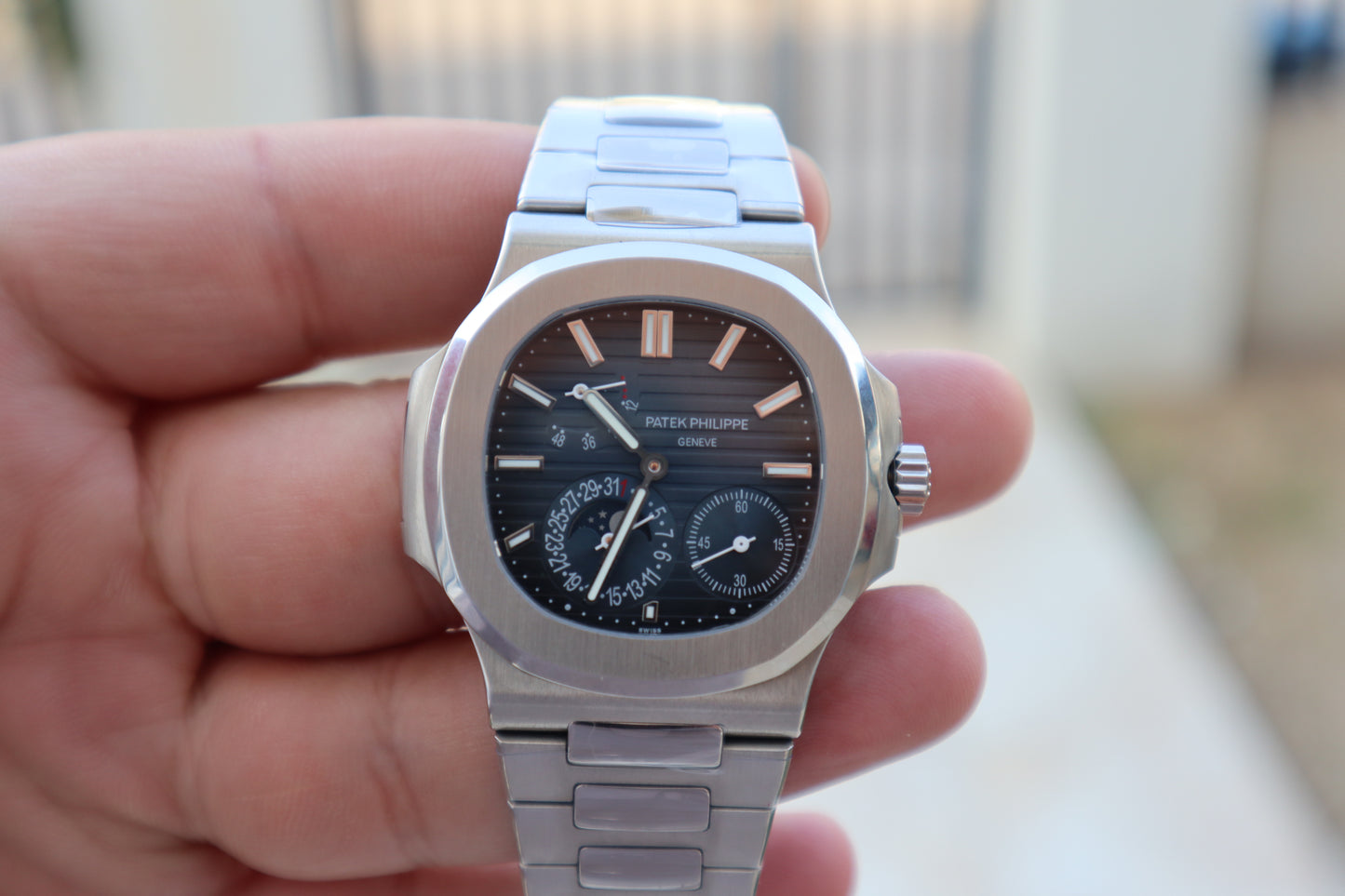 باتيك فيليب نوتلس 5712 ستانلس - كلين طبق الأصل فينيشنج عال جدا