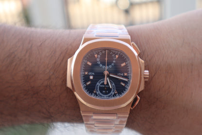 باتيك فيليب نوتلس كرونوجراف - ألترا ماتش حبة وحدة بالعراق مستحيل تتميز باليد