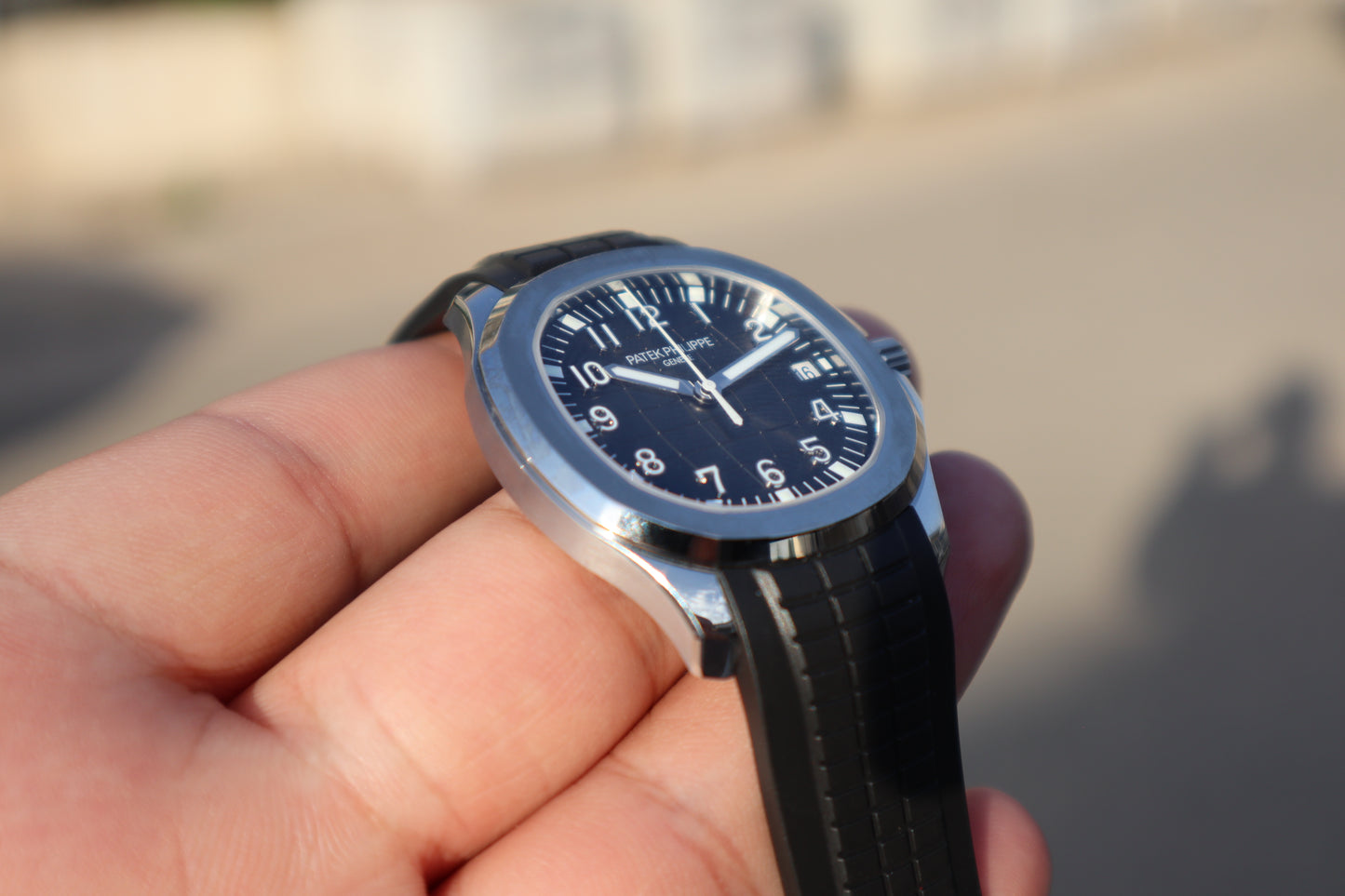 باتيك فيليب اكوانوت ستراب اسود - الترا ماتش طبق الاصل