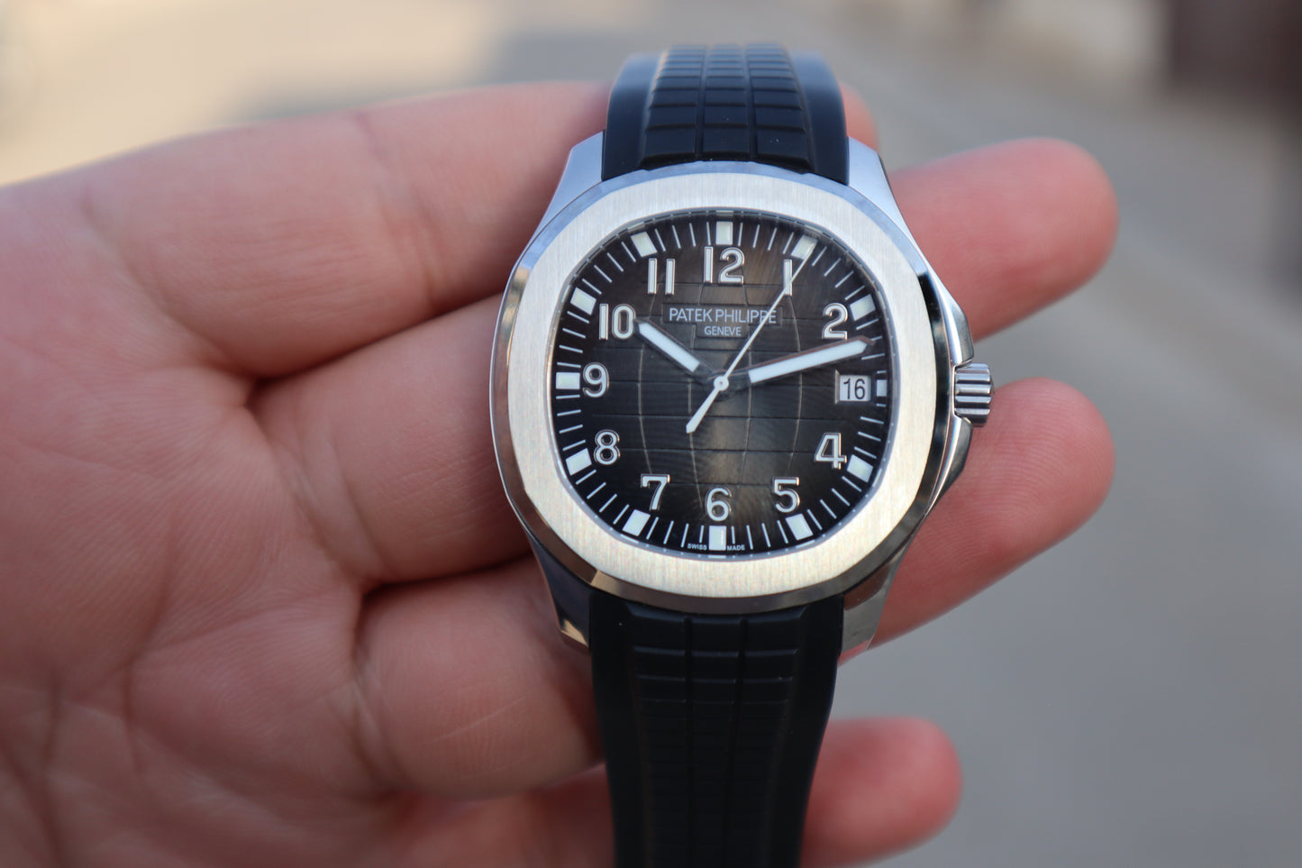 باتيك فيليب اكوانوت ستراب اسود - الترا ماتش طبق الاصل