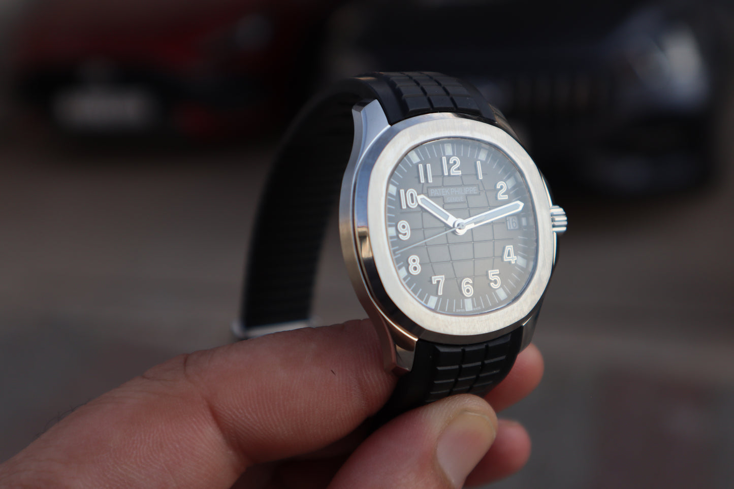 باتيك فيليب اكوانوت ستراب اسود - الترا ماتش طبق الاصل