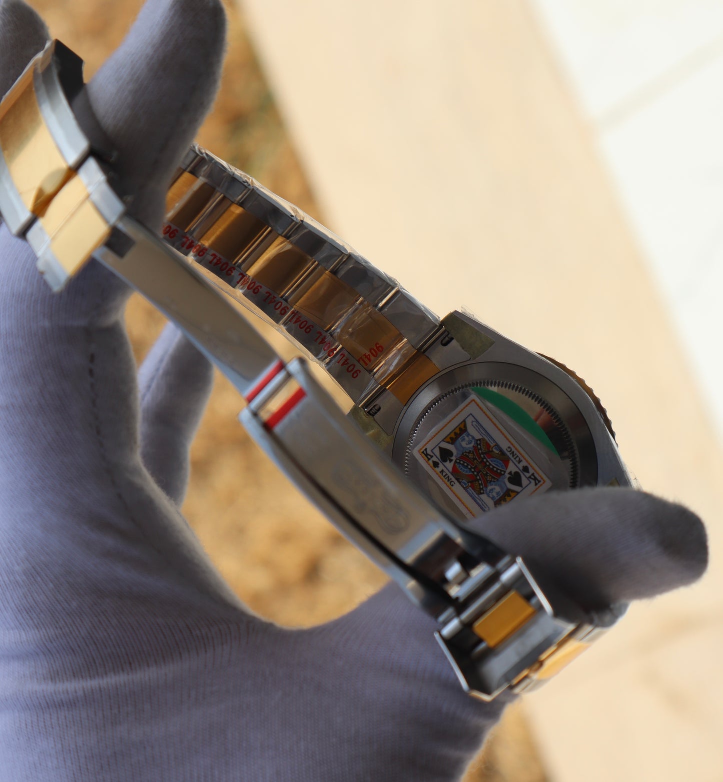 Rolex Submariner two tone- رولكس سابمارينر كلين طبق الاصل طلاء ذهب ١٨ نفس درجة الأصلي