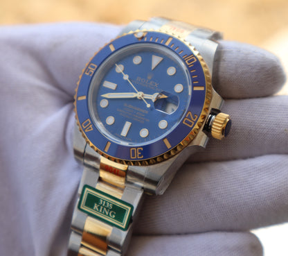 Rolex Submariner two tone- رولكس سابمارينر كلين طبق الاصل طلاء ذهب ١٨ نفس درجة الأصلي