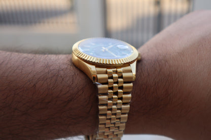 رولكس سكاي دويلر جوبلي فول جولد مينا اخضر - كلين اعلى كوالتي