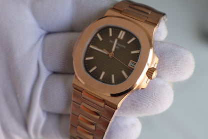 PATEK Philippe  Nautilus Rose Gold Clean - نوتيلس فول روزجولد كلين حبة واحدة