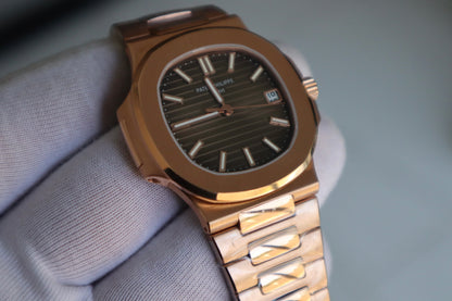 PATEK Philippe  Nautilus Rose Gold Clean - نوتيلس فول روزجولد كلين حبة واحدة