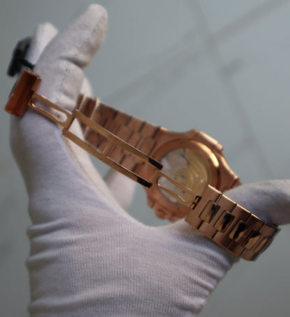 PATEK Philippe  Nautilus Rose Gold Clean - نوتيلس فول روزجولد كلين حبة واحدة