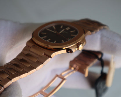 PATEK Philippe  Nautilus Rose Gold Clean - نوتيلس فول روزجولد كلين حبة واحدة