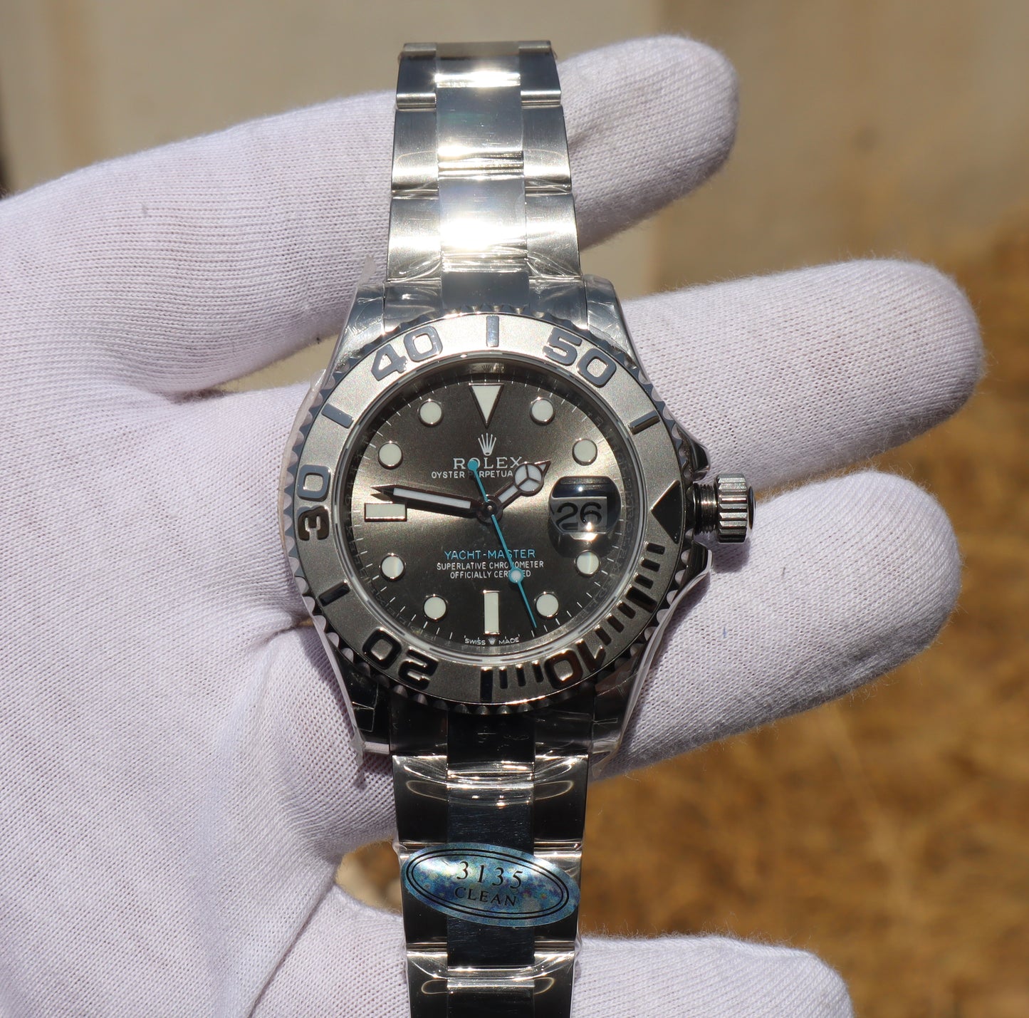 ROLEX YACHT MASTER- رولكس ياخت ماستر كلين طبق الأصل قطعة نادرة سويسري